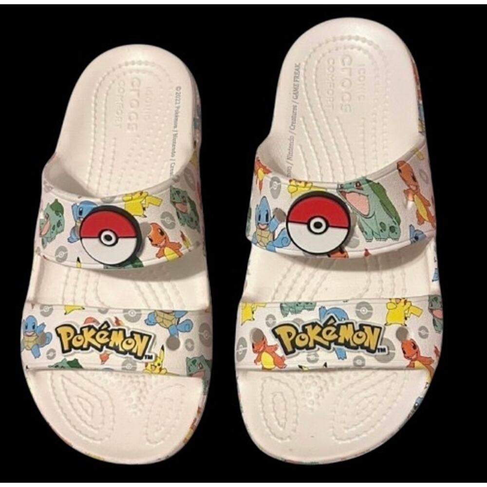 LIMITED EDITION ICONIC CLASSIC CROCS COMFORT POKEMON SLIDE SANDALS - M2 W4